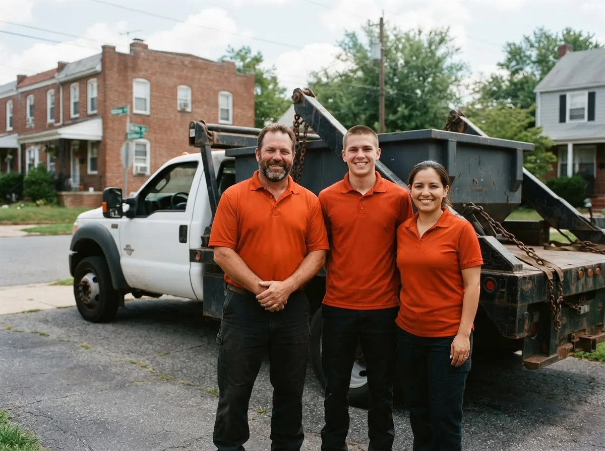Main Street Dumpster Rental dumpster rental service team in Baltimore, MD